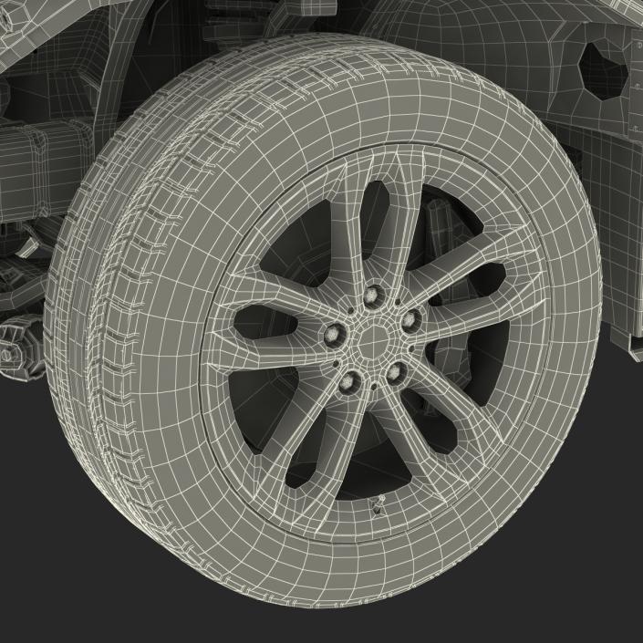 SUV Frame with Chassis Rigged 3D model