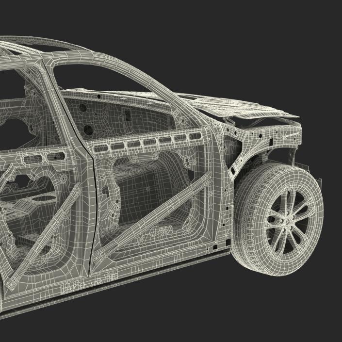 SUV Frame with Chassis Rigged 3D model