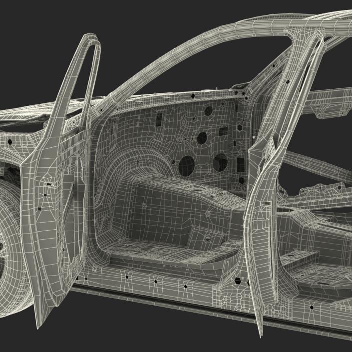 SUV Frame with Chassis Rigged 3D model