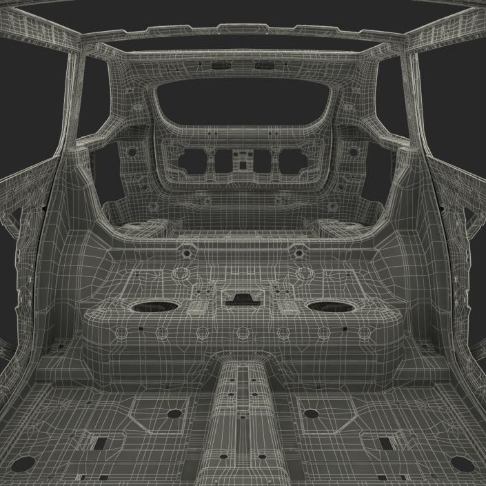 SUV Frame with Chassis Rigged 3D model