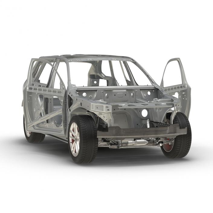 3D SUV Frame with Chassis Rigged 2