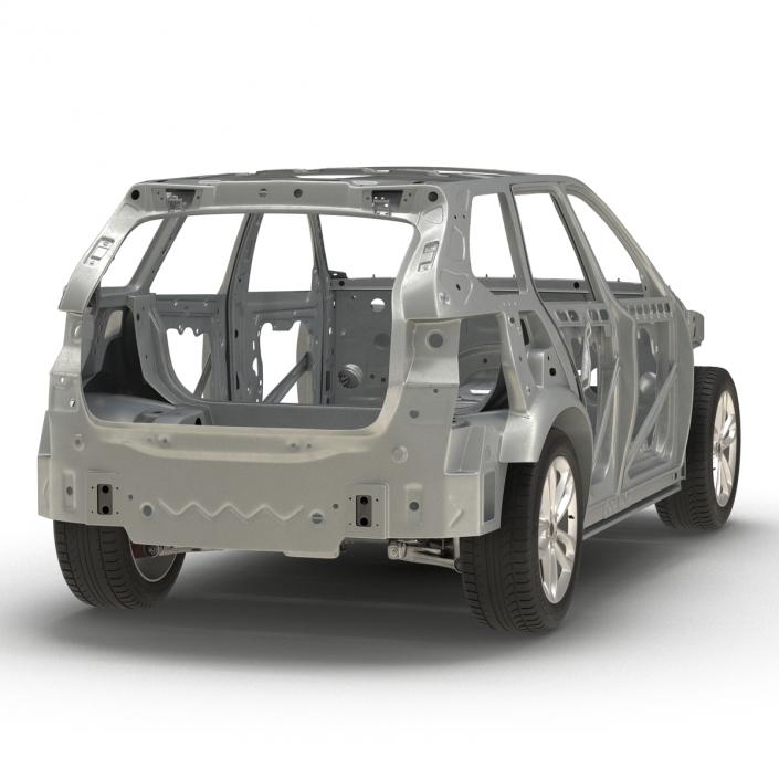 3D SUV Frame with Chassis Rigged 2