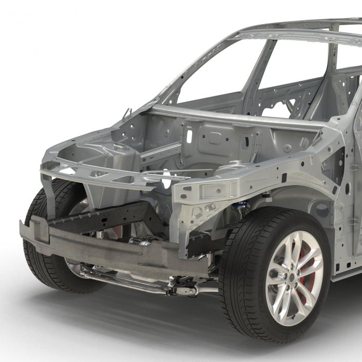 3D SUV Frame with Chassis Rigged 2