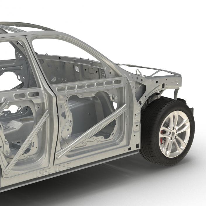 3D SUV Frame with Chassis Rigged 2