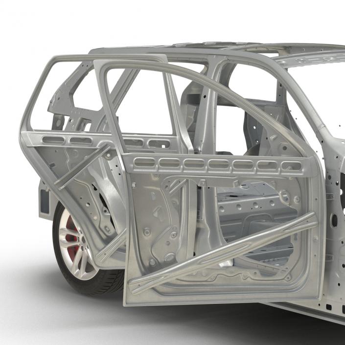 3D SUV Frame with Chassis Rigged 2