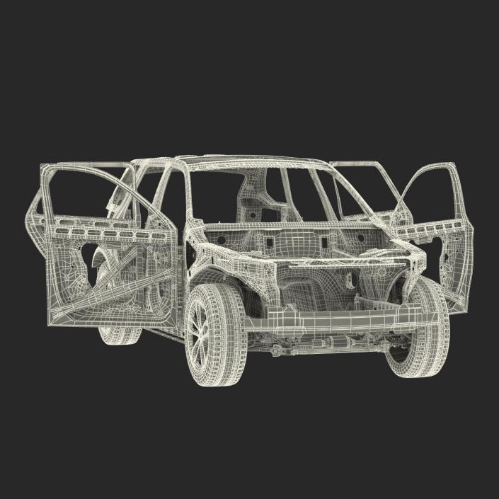 3D SUV Frame with Chassis Rigged 2