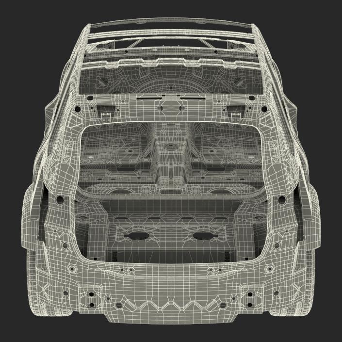 3D SUV Frame with Chassis Rigged 2