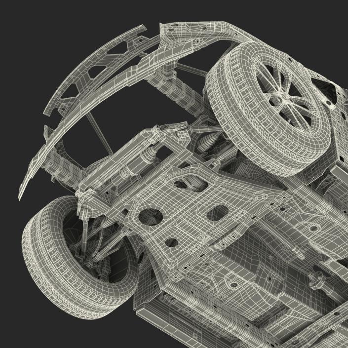 3D SUV Frame with Chassis Rigged 2