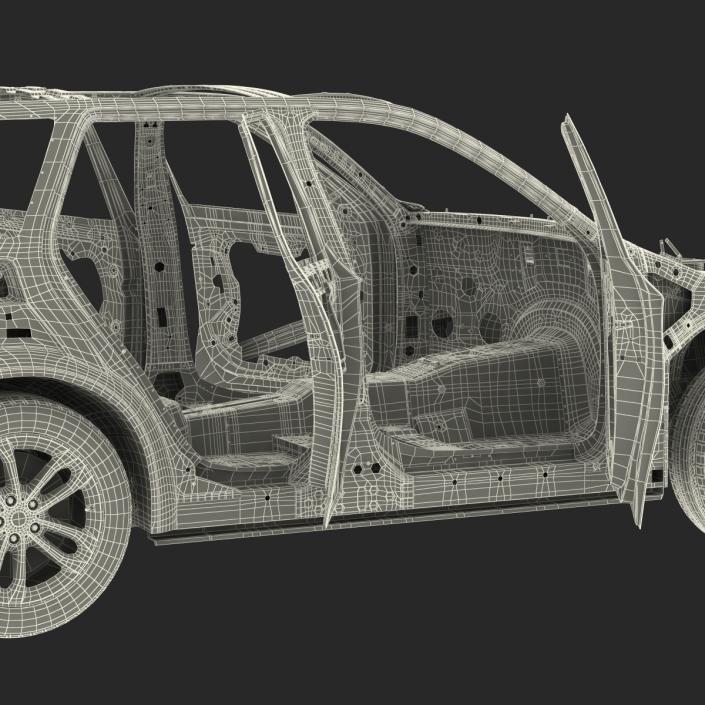 3D SUV Frame with Chassis Rigged 2