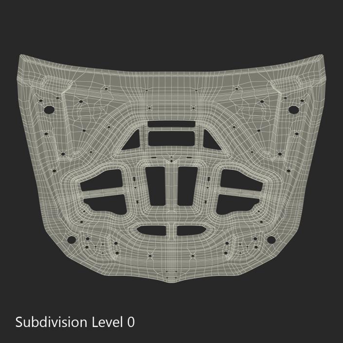 SUV Hood Frame 3D model