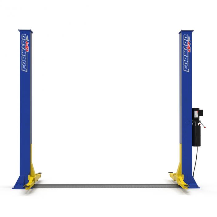 Two Post Car Lift Rigged 3D model