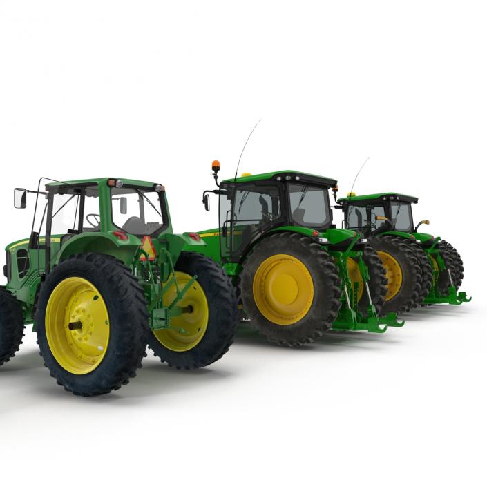 3D Rigged Tractors Collection