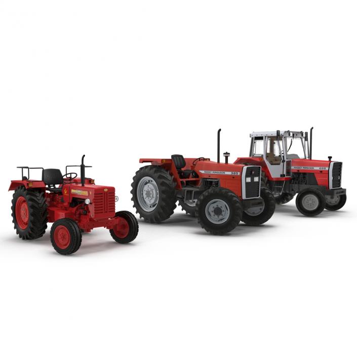 3D Rigged Tractors Collection