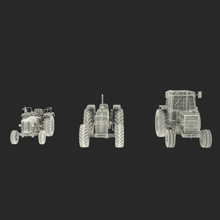 3D Rigged Tractors Collection