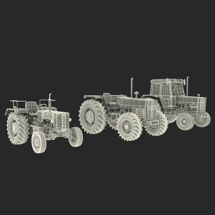 3D Rigged Tractors Collection