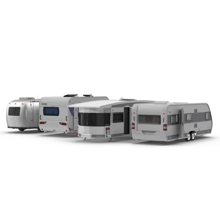 3D Rigged Caravans Collection