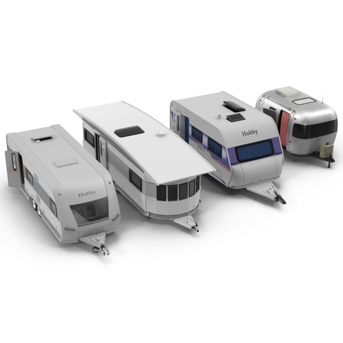 3D Rigged Caravans Collection