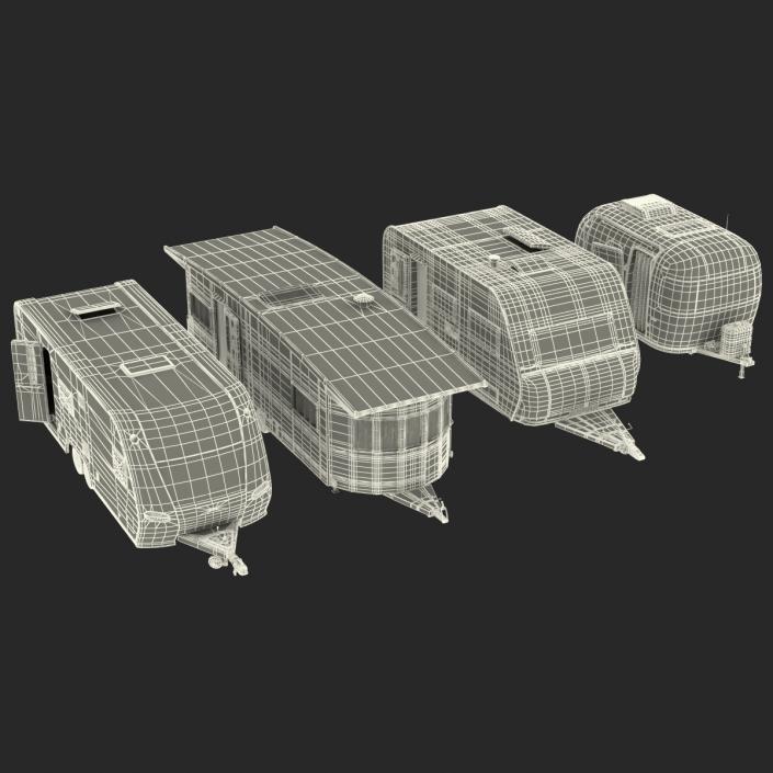 3D Rigged Caravans Collection