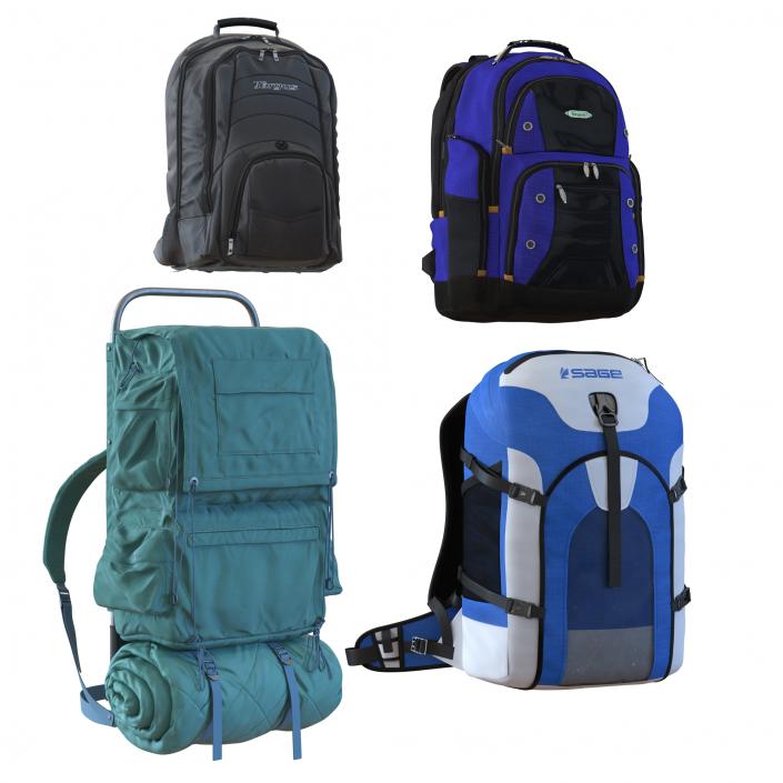 Backpacks Collection 4 3D