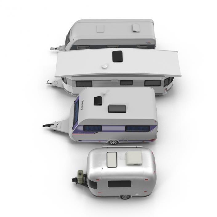 Motorhomes and Caravans Collection 3D model