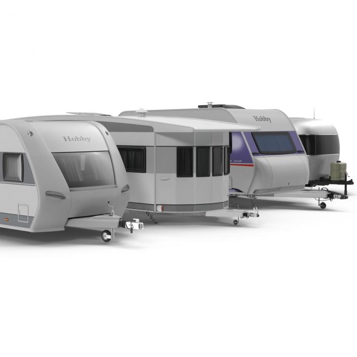 Motorhomes and Caravans Collection 3D model