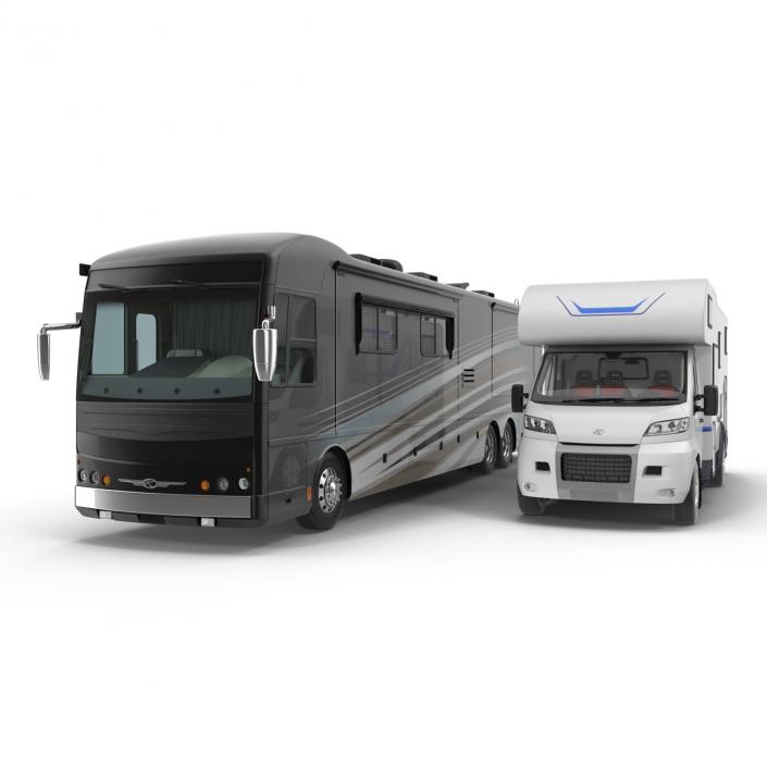 Motorhomes and Caravans Collection 3D model