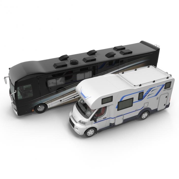 Motorhomes and Caravans Collection 3D model