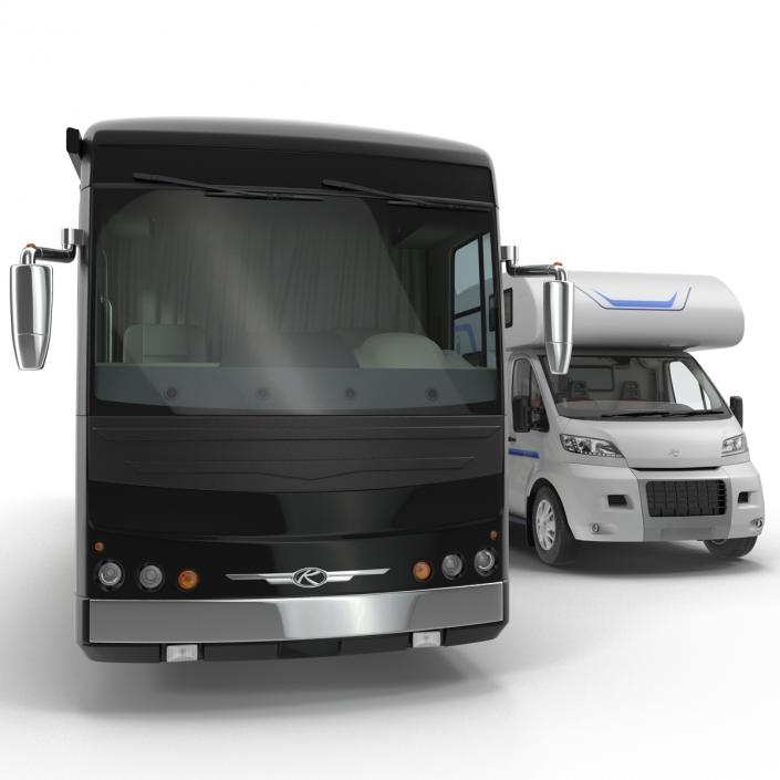 Motorhomes and Caravans Collection 3D model