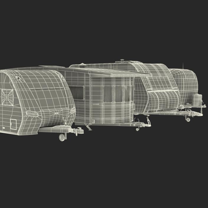 Motorhomes and Caravans Collection 3D model