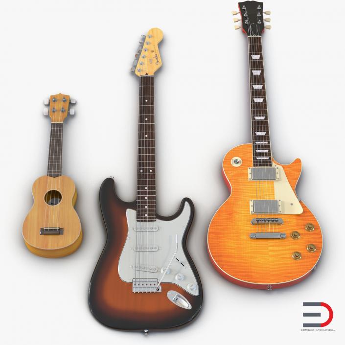 3D Guitars Collection model