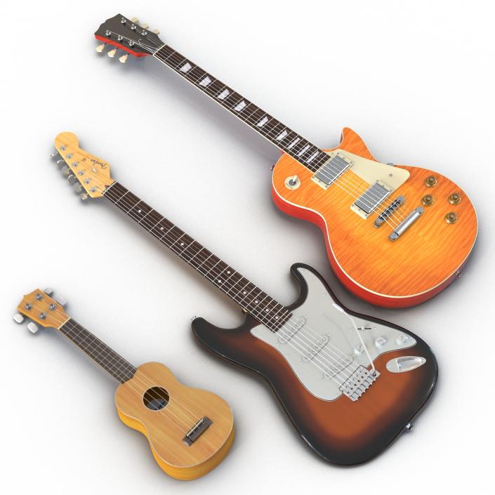 3D Guitars Collection model