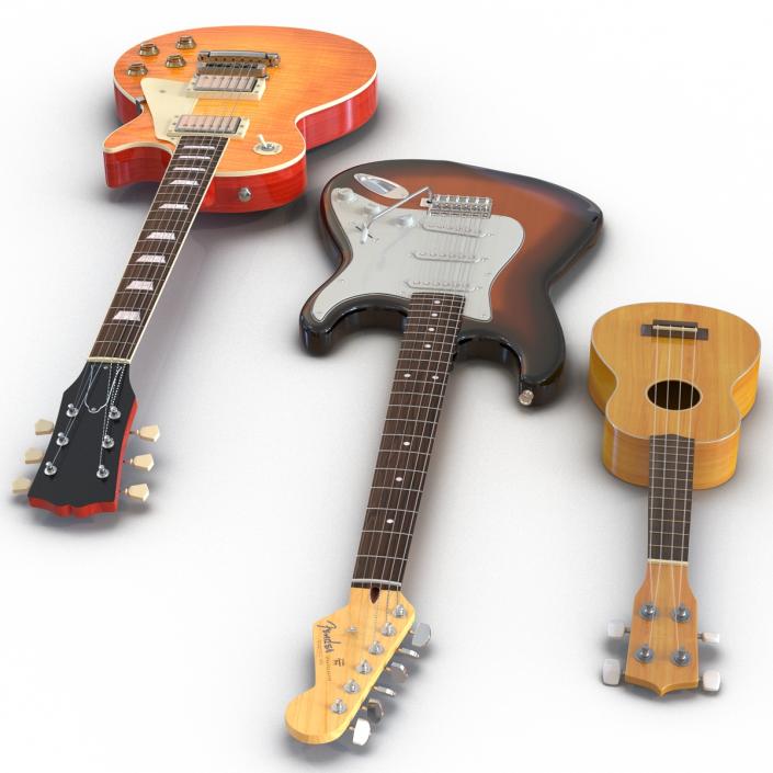 3D Guitars Collection model