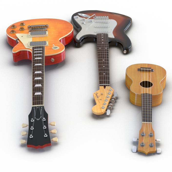 3D Guitars Collection model