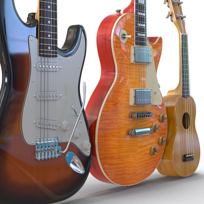 3D Guitars Collection model