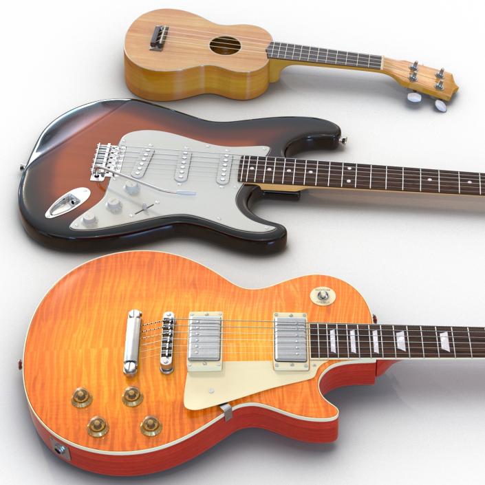 3D Guitars Collection model