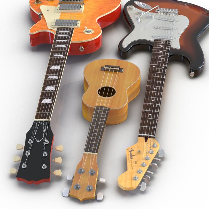 3D Guitars Collection model