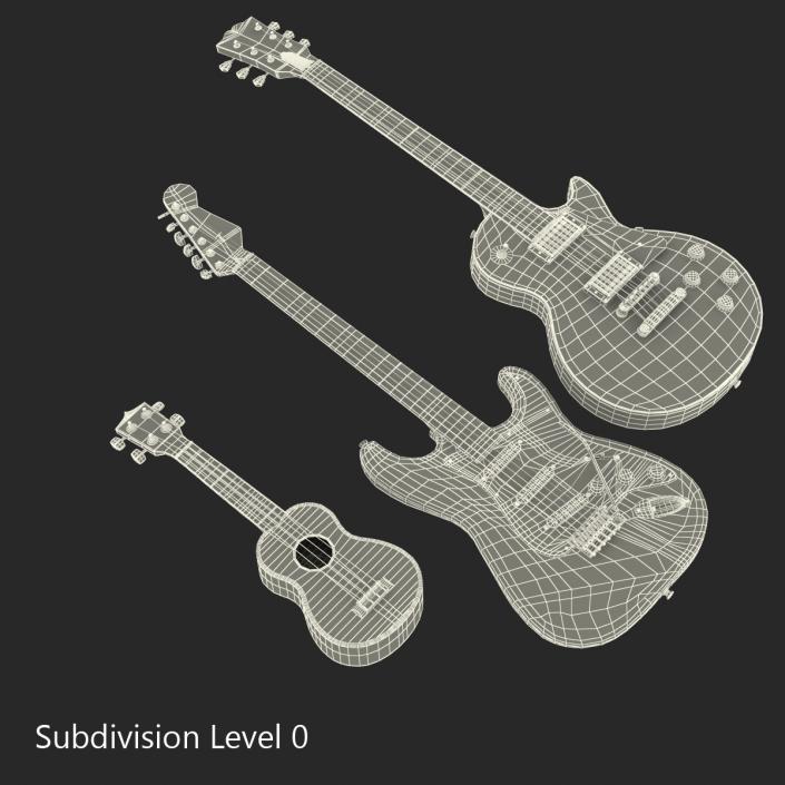 3D Guitars Collection model