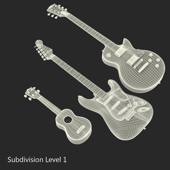 3D Guitars Collection model