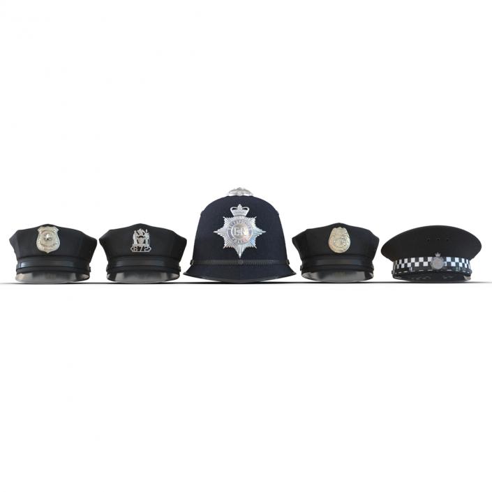 Police Hats Collection 3 3D model