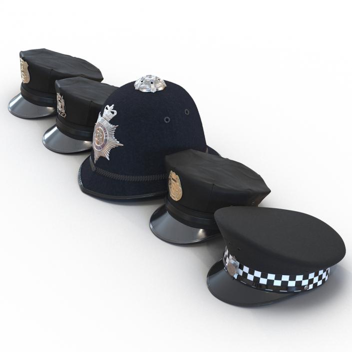 Police Hats Collection 3 3D model