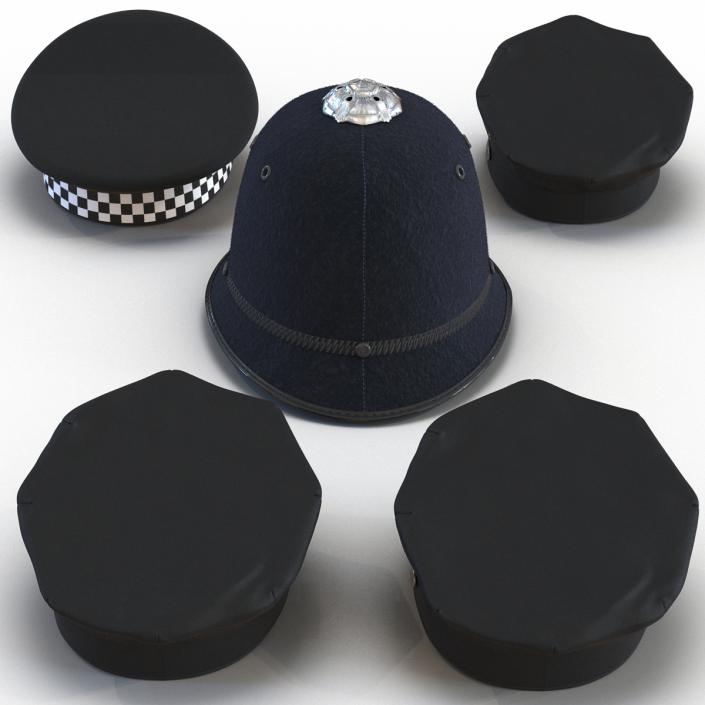 Police Hats Collection 3 3D model