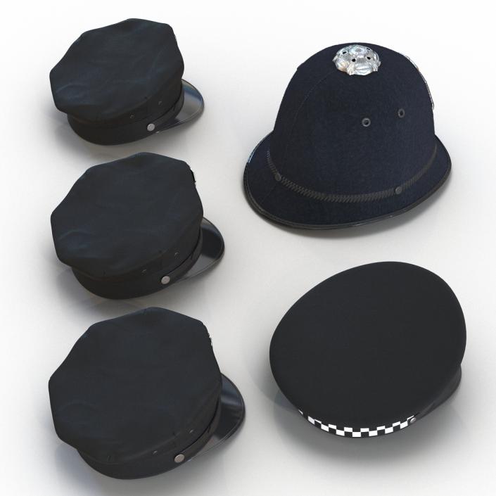 Police Hats Collection 3 3D model