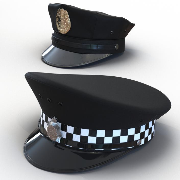 Police Hats Collection 3 3D model