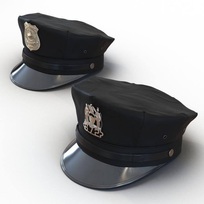 Police Hats Collection 3 3D model