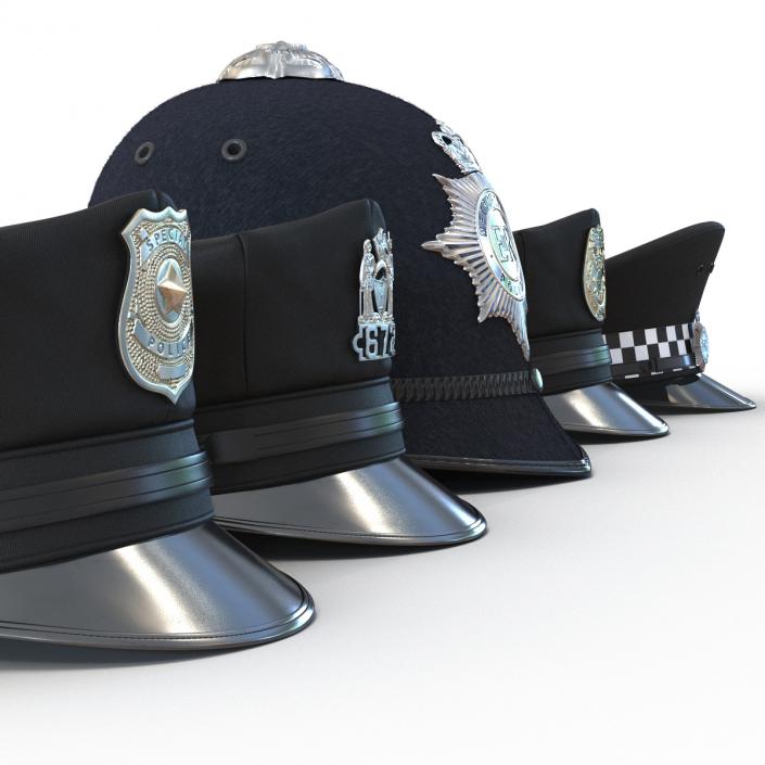 Police Hats Collection 3 3D model