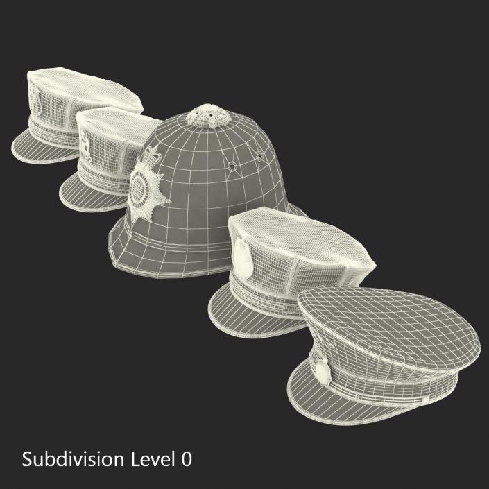 Police Hats Collection 3 3D model