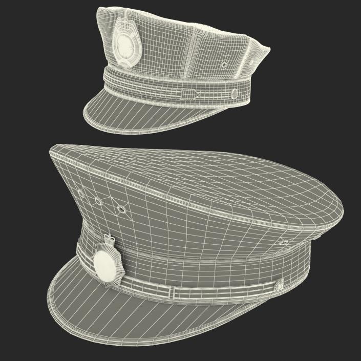 Police Hats Collection 3 3D model