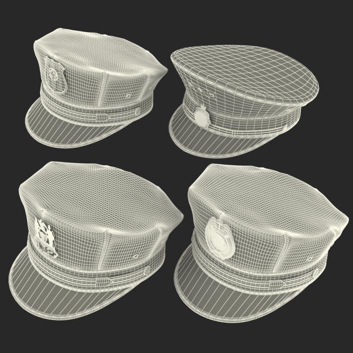 Police Hats Collection 3 3D model