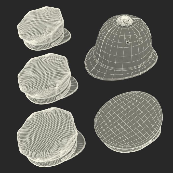 Police Hats Collection 3 3D model