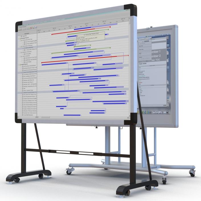 Interactive Whiteboards Collection 3D model